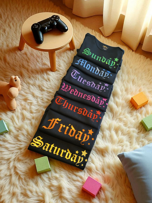 7-Piece "Days of the Week" Baby Romper Set (0-24 Months)