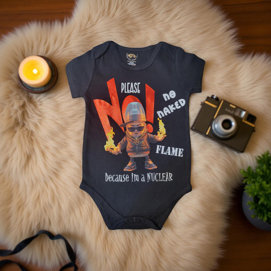 Sassy & Safe Baby Rompers with Fun Messages (6-24 Months) -No FLAME