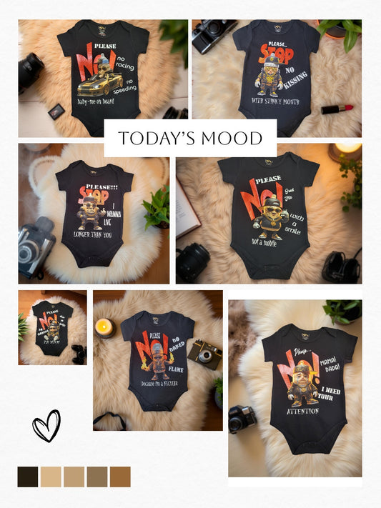 7pcs Sassy & Safe Baby Rompers with Fun Messages (6-24 Months)