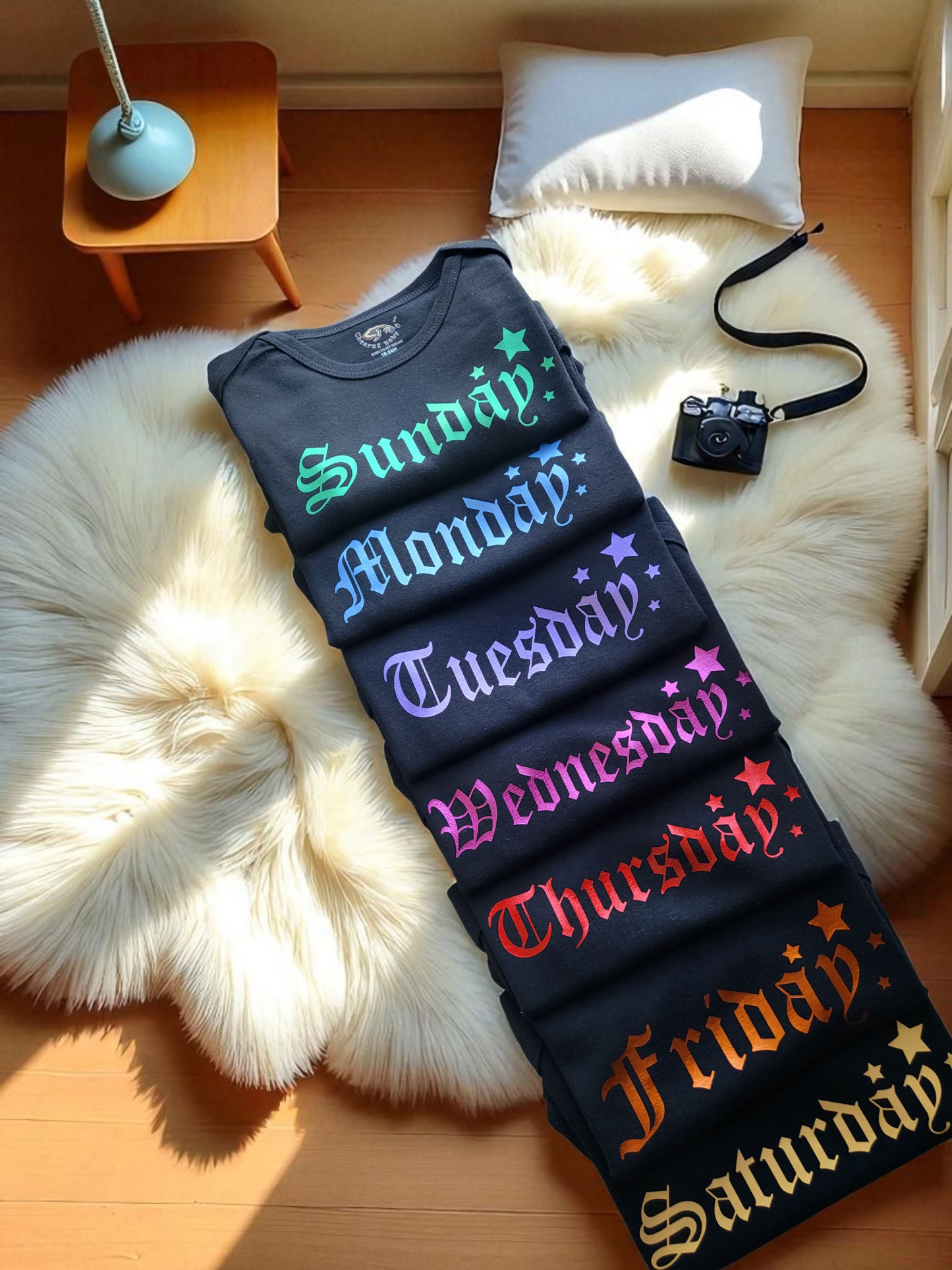 7-Piece "Days of the Week" Baby Romper Set (0-24 Months)