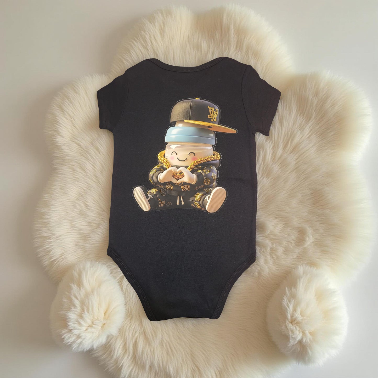 Hip-hop Baby Bottle Character Rompers (6-24 Months)- Front & Back Printed! -Steal MAMA'S Heart